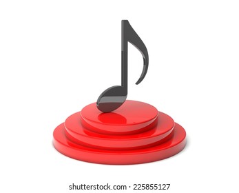 black music note on platform - Shutterstock ID 225855127