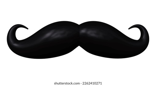 Black mustache icon isolated on white background in 3d rendering  for fathers day concept. - Powered by Shutterstock