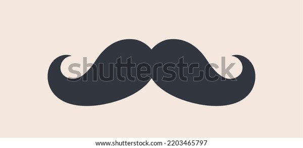 Black Mustaches Silhouette Black Vintage Moustache Stock Illustration ...