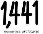 black number on white background. 1,441(2)