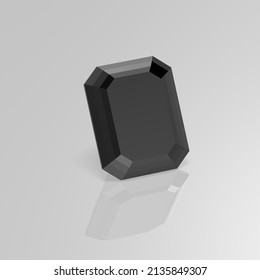 Black Onyx Gemstone Emerald 3D Render