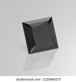 Black Onyx Gemstone Princess 3D Render