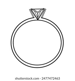 A Black Outline orange Engagement Ring - Powered by Shutterstock