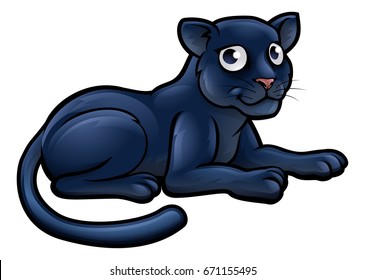 A Black Panther Animal Cartoon Character