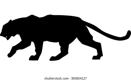 Black Panther Walking Roaring Stock Illustration 305854127 | Shutterstock