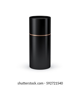 Black Paper Tube Tin Can Isolated Stock Illustration 1069612988