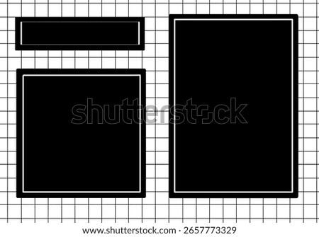 Black pattern notepaper style background frame