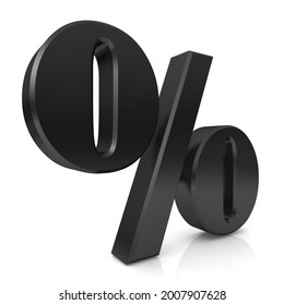 Black%-Zeichen prozentuale Symbol-Zinssatz-Finanzierungssatz Grafik Verkaufspreis Rabatt Rabatt auf die Beschriftung Promotion Angebot 3d Rendering