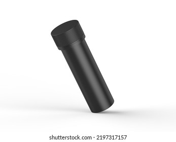 Black Plastic Effervescent Tablets Tube Mockup Stock Illustration