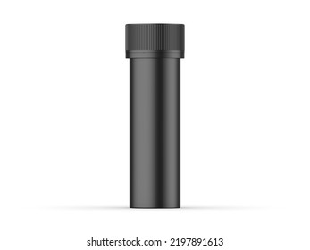 Black Plastic Effervescent Tablets Tube Mockup Stock Illustration