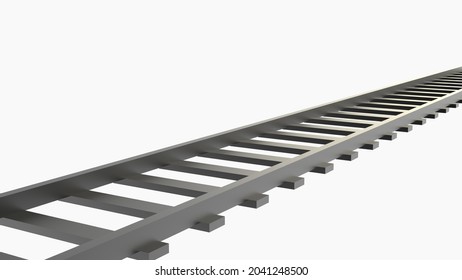 Black Rails On A White Background 3d Render