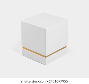 Black rectangular box on light background, Dark candle box Mockup, 3d illustration