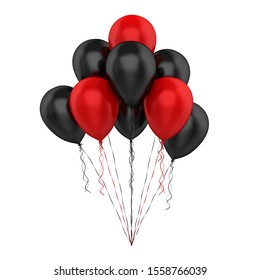 Black Red Balloons Isolated 3d Rendering Stock Illustration 1558766039 ...