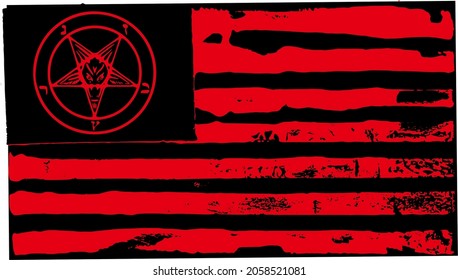 Black And Red Satanic Design Symblos 