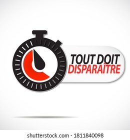 Black And Red Stopwatch With The French Message 