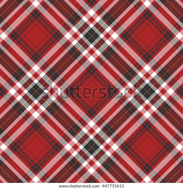 Black Red White Plaid Background Stock Illustration 447735613