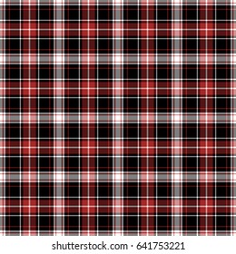 Black, Red And White Plaid Tissue Seamless Pattern