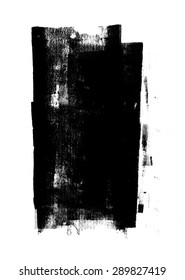 Black Rolled Ink Texture On White Stock Illustration