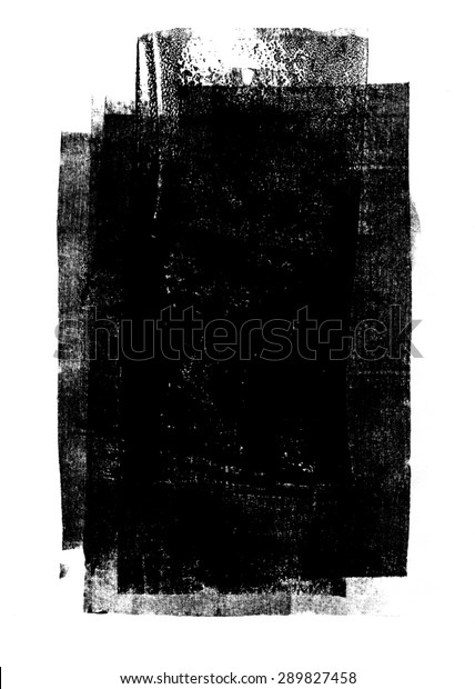 Black rolled ink
texture on white
background