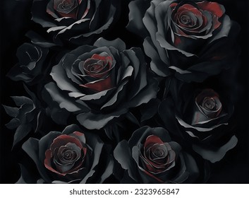 Rosas negras  Pintura