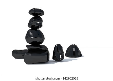 The Black Sapphire Or Onyx In 3D