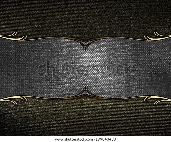 Black Shabby Background Metal Nameplate Design Stock Illustration