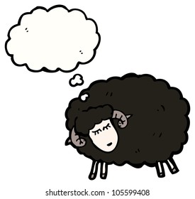 Black Sheep Cartoon Stock Illustration 96272345