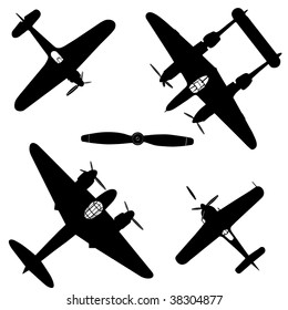 Outline Vector Drawing Different Airplane Aircraft Stock Vector ...