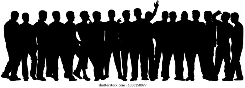 Black Silhouette Man Stock Illustration 1838158897 