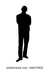 Black Silhouette Man Office Stock Illustration 646197823 | Shutterstock