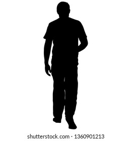 Similar Images, Stock Photos & Vectors of Black silhouette man standing
