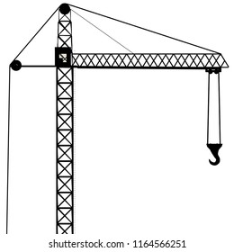 Black Silhouette Tower Crane 3d Rendering Stock Illustration 1164566251 ...