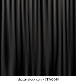 Black Silk Curtains