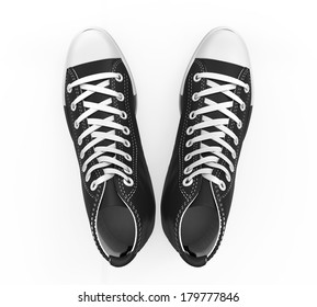 old fashioned black and white shoes
