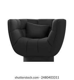 Sofá negro 3d render