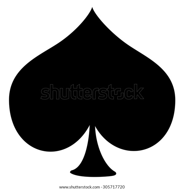 Black Spades Card Symbol Stock Illustration 305717720