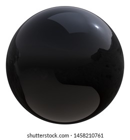 Black Sphere Bubble Oil Drop Closeup Stock Illustration 1458210761