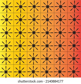 Black Splatters On Orange And Yellow Gradient Background