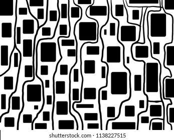 Black Square Line On White Background Stock Illustration 1138227515 ...