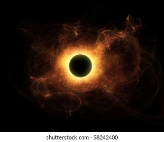 Black Star With Huge Solar Flare