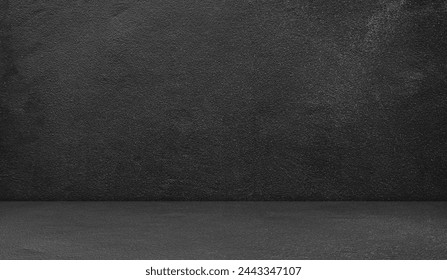 Black Studio Backdrop Desk Kitchen Bg Scene Background 3d Minimal Bar Room Dark Photography Table Product Grey Cement Counter Floor Wall Abstract Mockup Minimal Stage Presentation Loft Empty Display