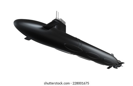 Black Submarine Isolated