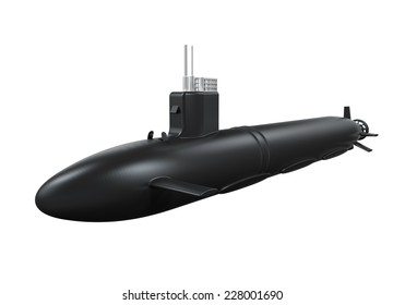 Black Submarine Isolated