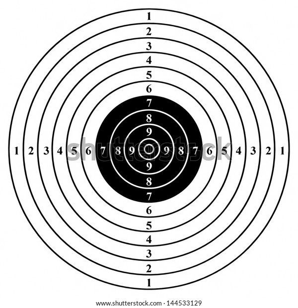 Black Target Front Stock Illustration 144533129