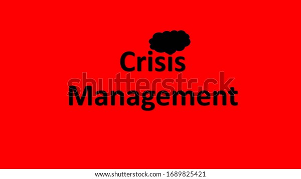 Black Text: Crisis Management on red background. Abstract for management business and situation Management.