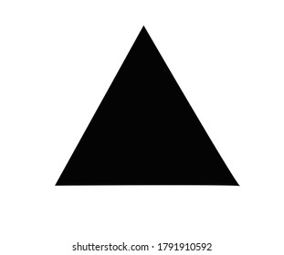 Black Triangle Isolated On White Background Stock Illustration ...