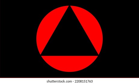 Black Triangle In Red Circle, Illustration Depicting A Triangle In A Circle, A Sign Of Danger, Caution, Prohibition Or Order, A Signal To Pay Attention To Something