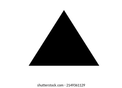 Black Triangle White Background Stock Illustration 2149361129 