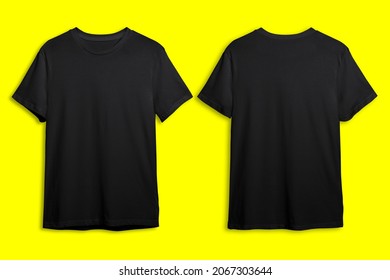 Black t-shirt for skis or advertisements.