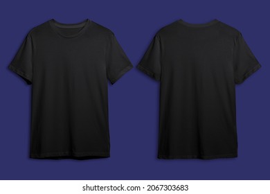 Black t-shirt for skis or advertisements.